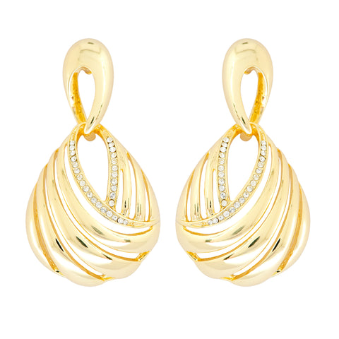 Crystal Drape Drop Earrings
