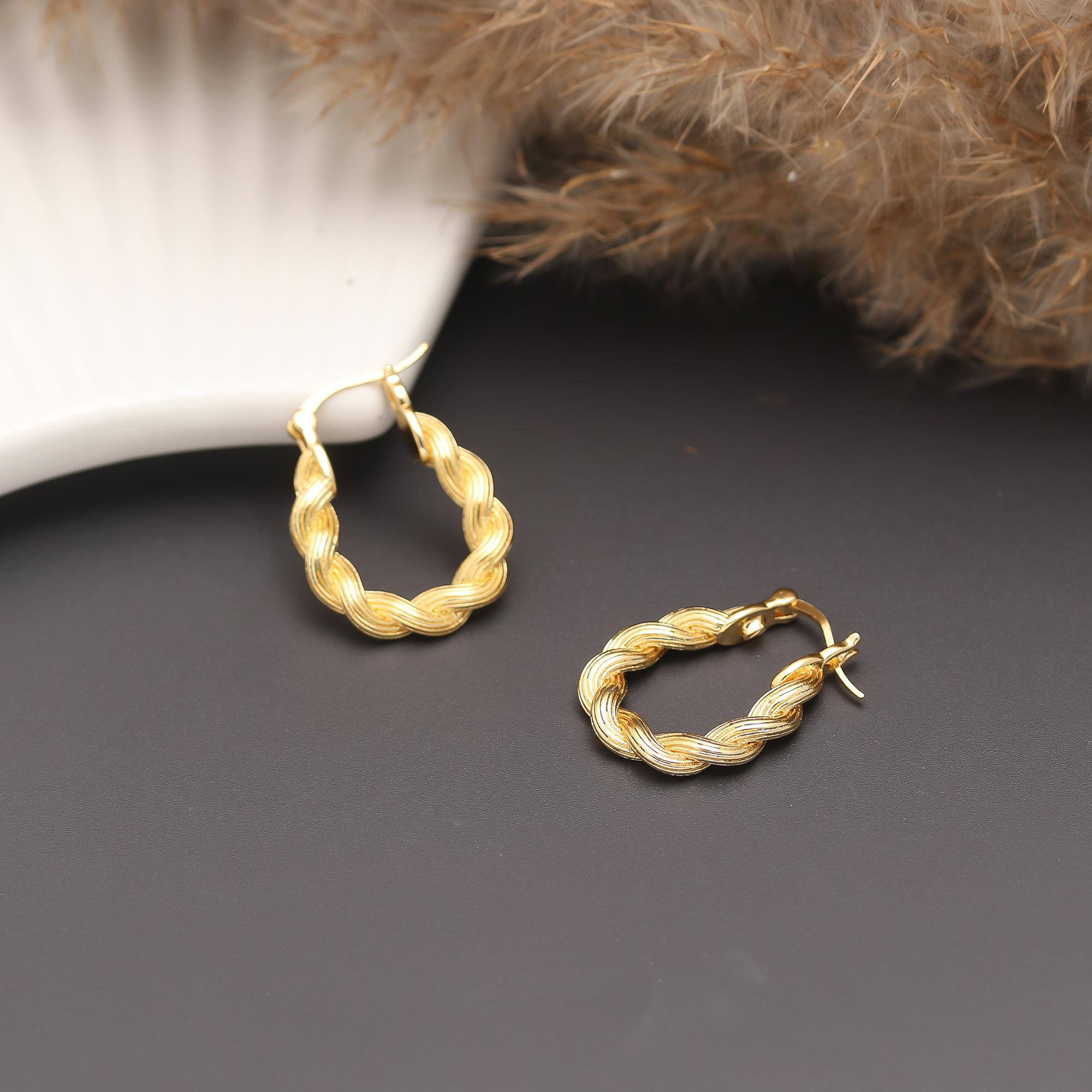 Twisted Radiance Hoop Earrings