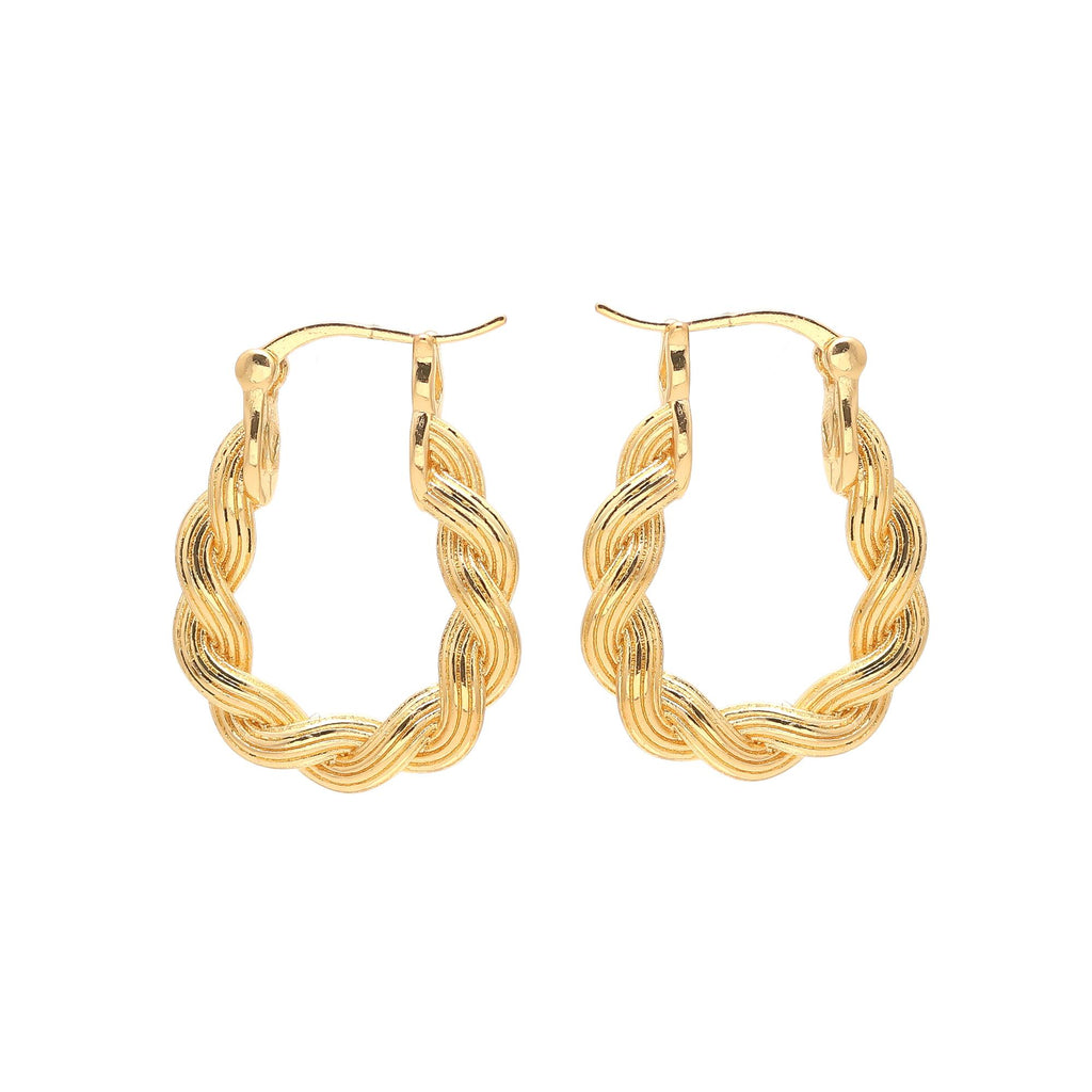 Twisted Radiance Hoop Earrings