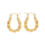 Twisted Radiance Hoop Earrings