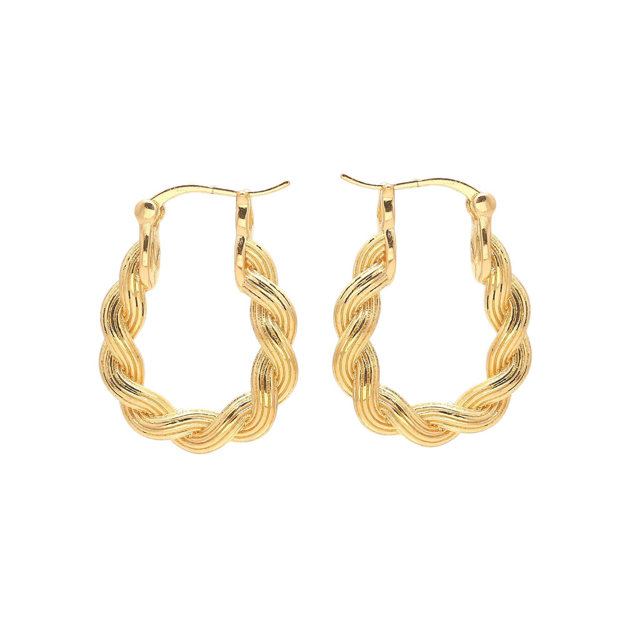 Twisted Radiance Hoop Earrings