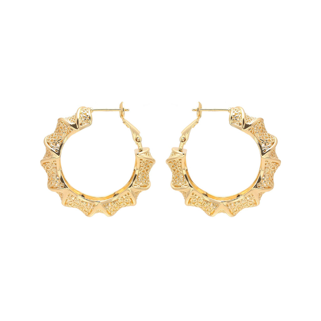 Regal Filigree Hoop Earrings