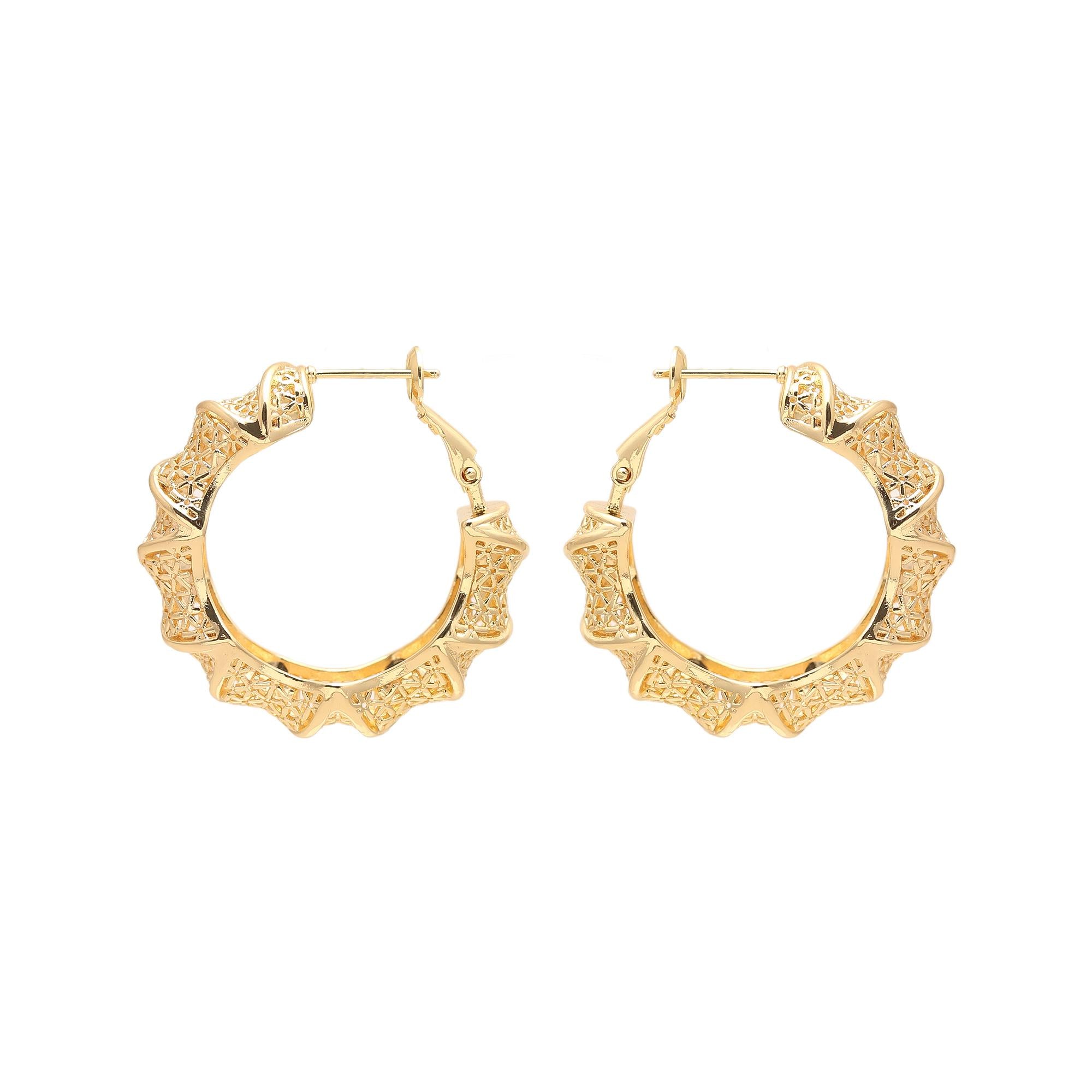 Regal Filigree Hoop Earrings