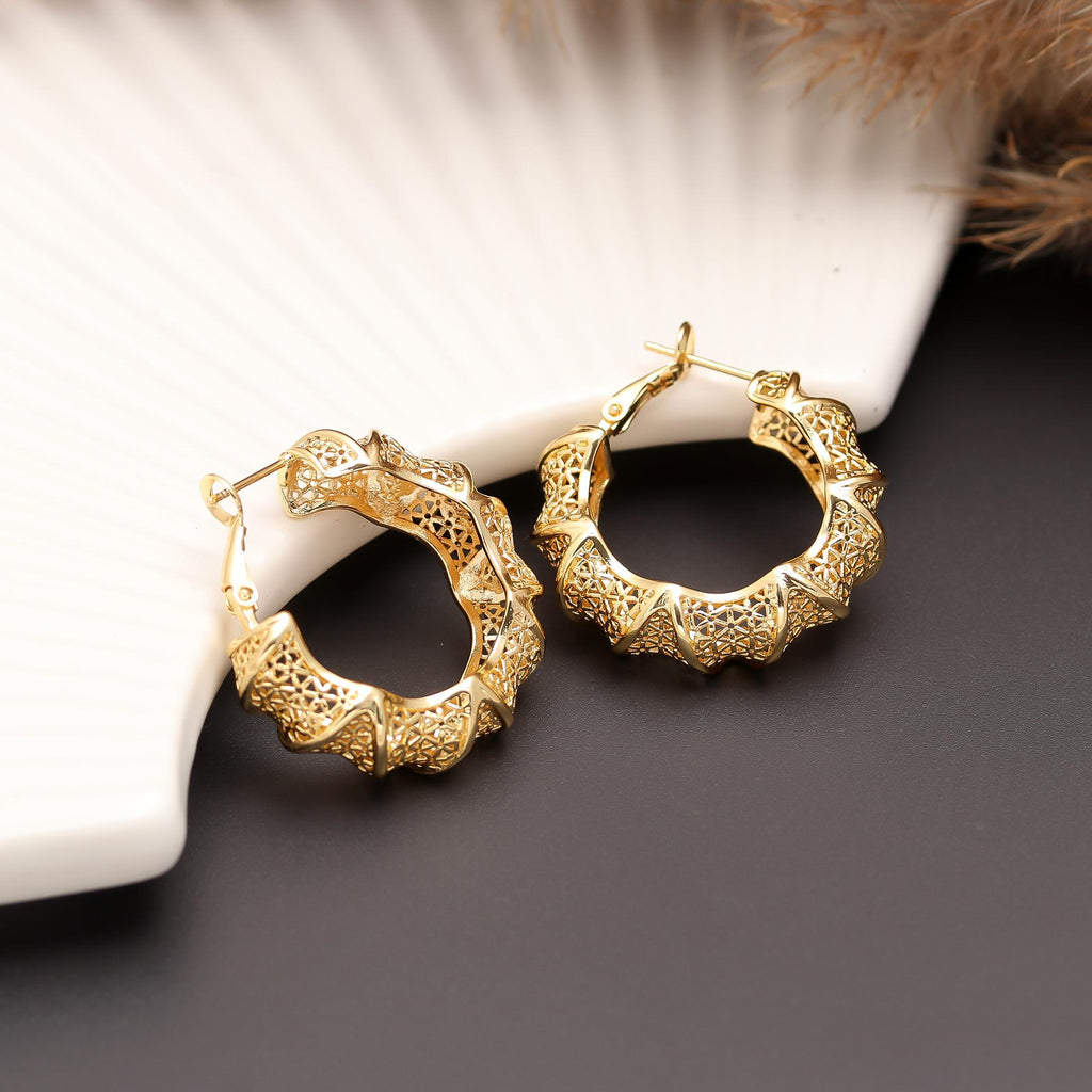 Regal Filigree Hoop Earrings