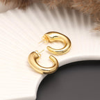 Bold Curve Half Hoops