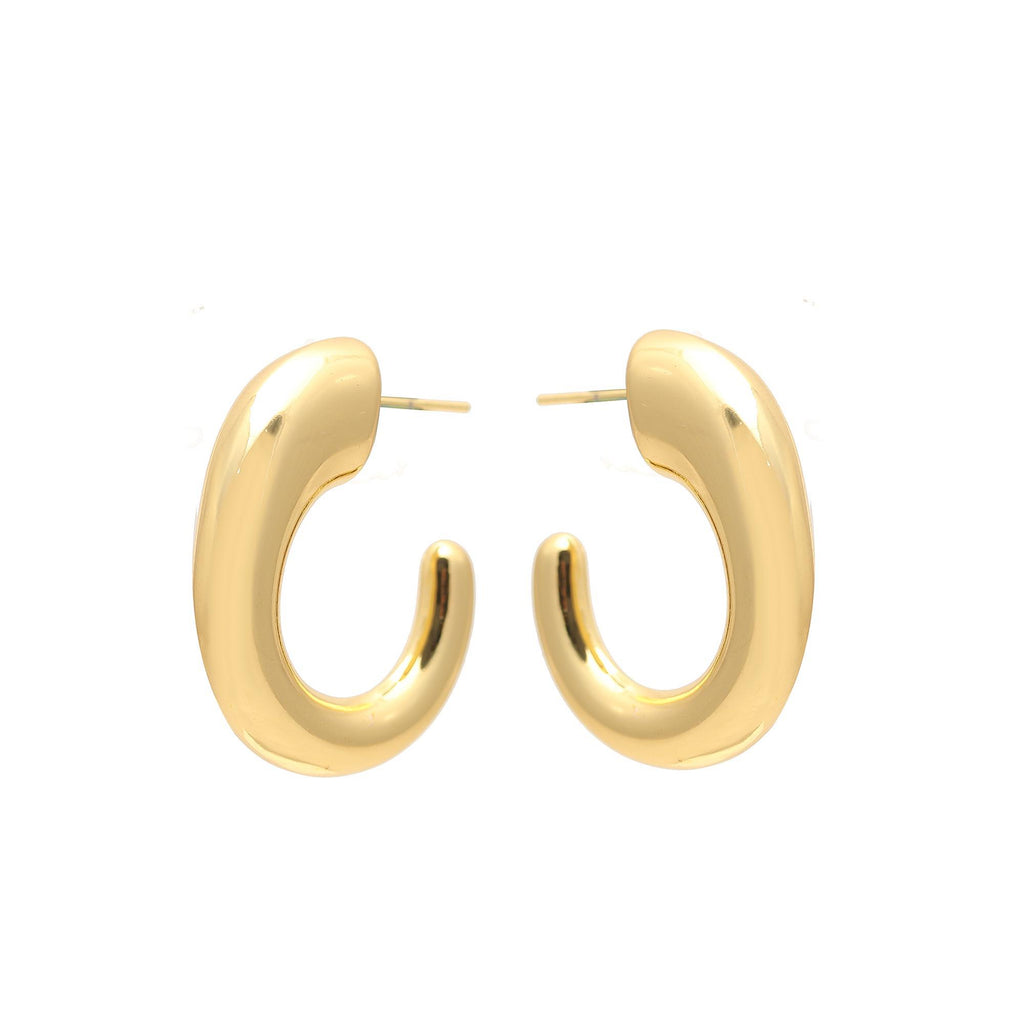 Bold Curve Half Hoops