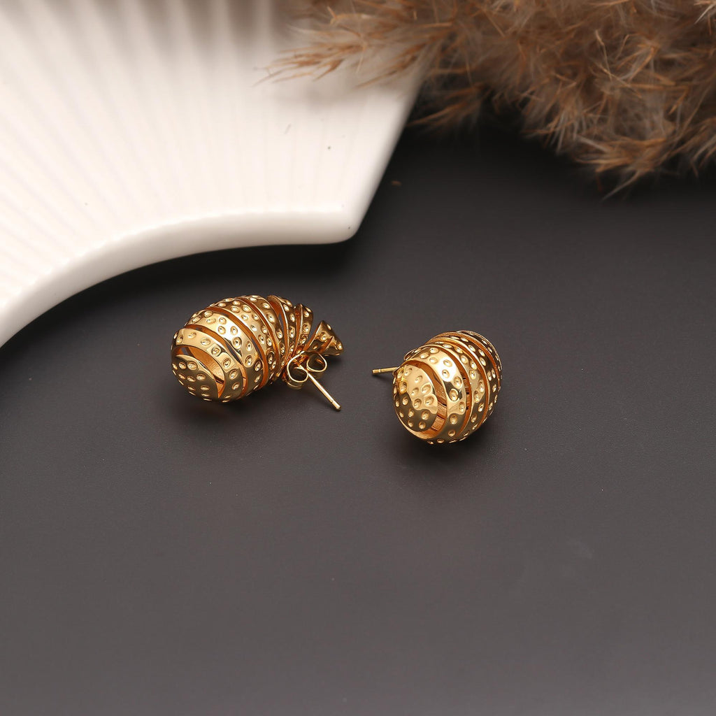Aurora Spiral Stud Earrings