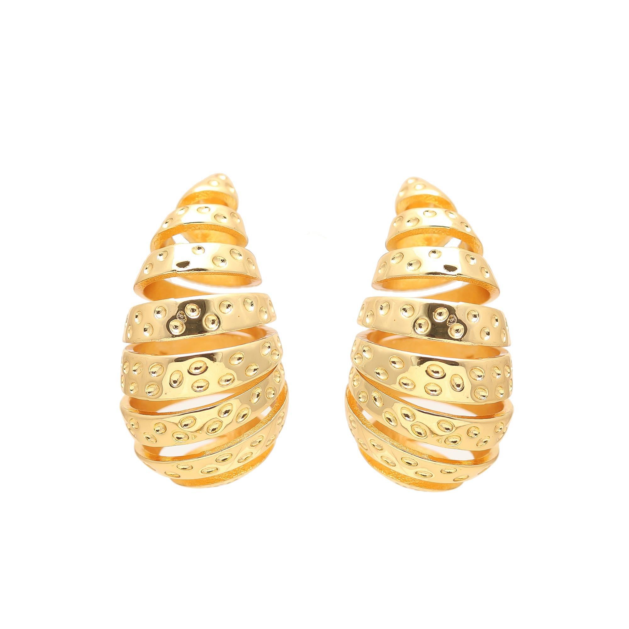 Aurora Spiral Stud Earrings