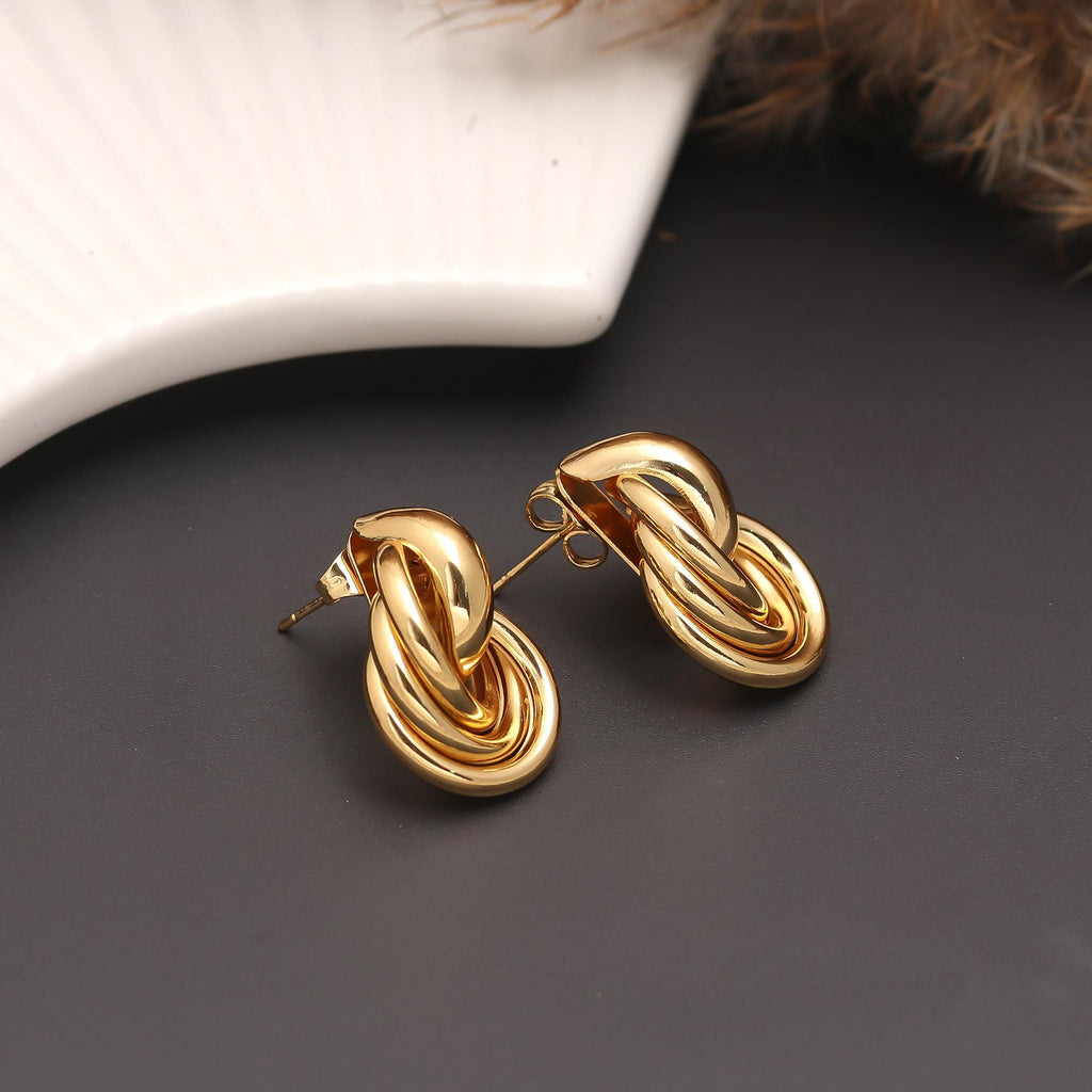 Interlock Statement Stud Earrings