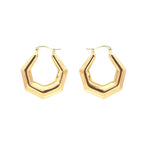 Geo Edge Hoop Earrings