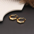 Geo Edge Hoop Earrings