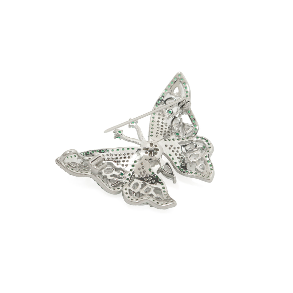Emerald Flutter Brooch