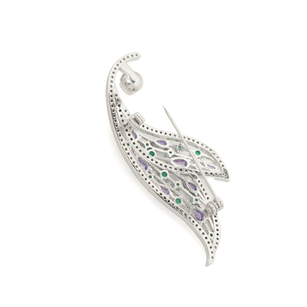 Verdant Plume Brooch