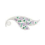 Verdant Plume Brooch