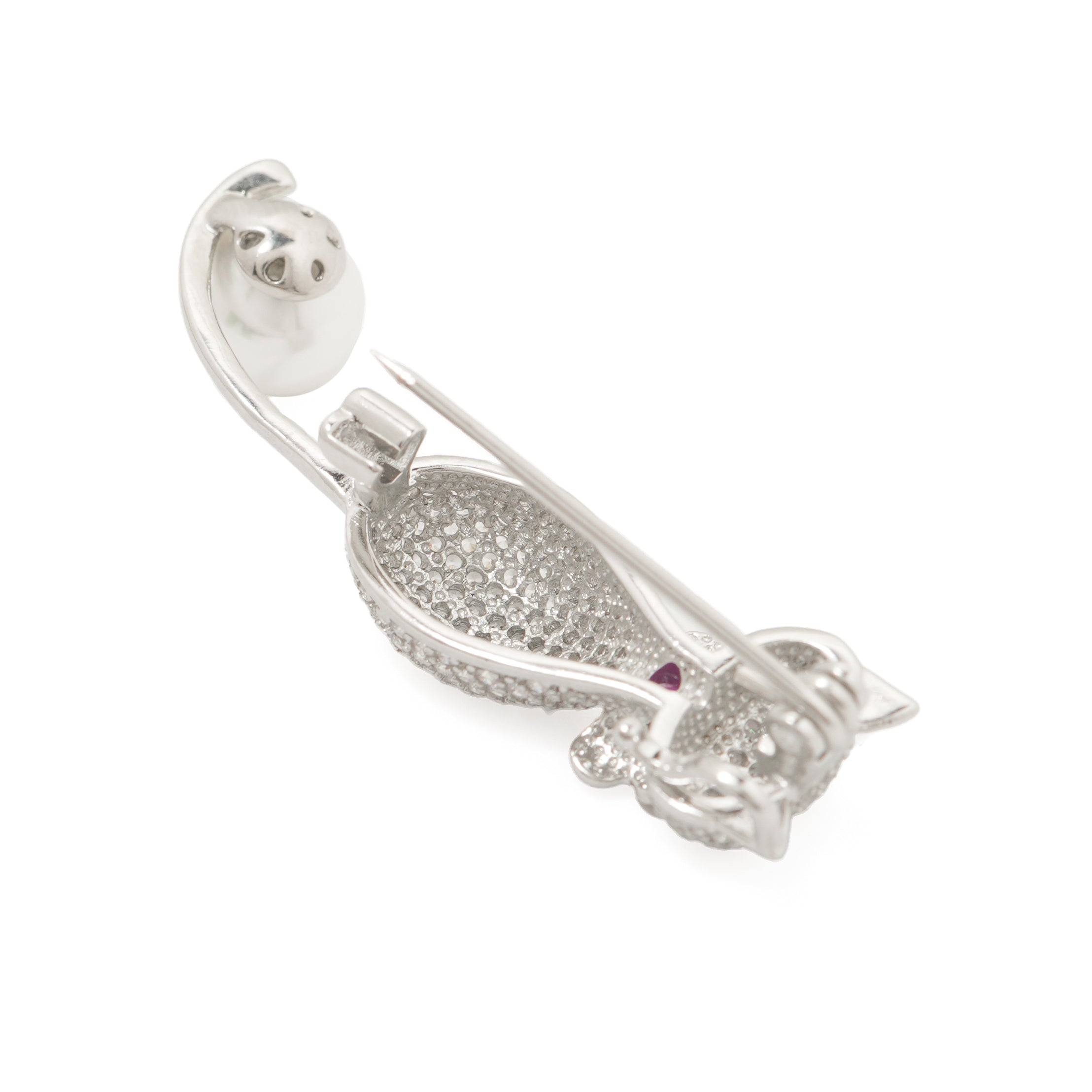 Bella Pearl Cat Brooch