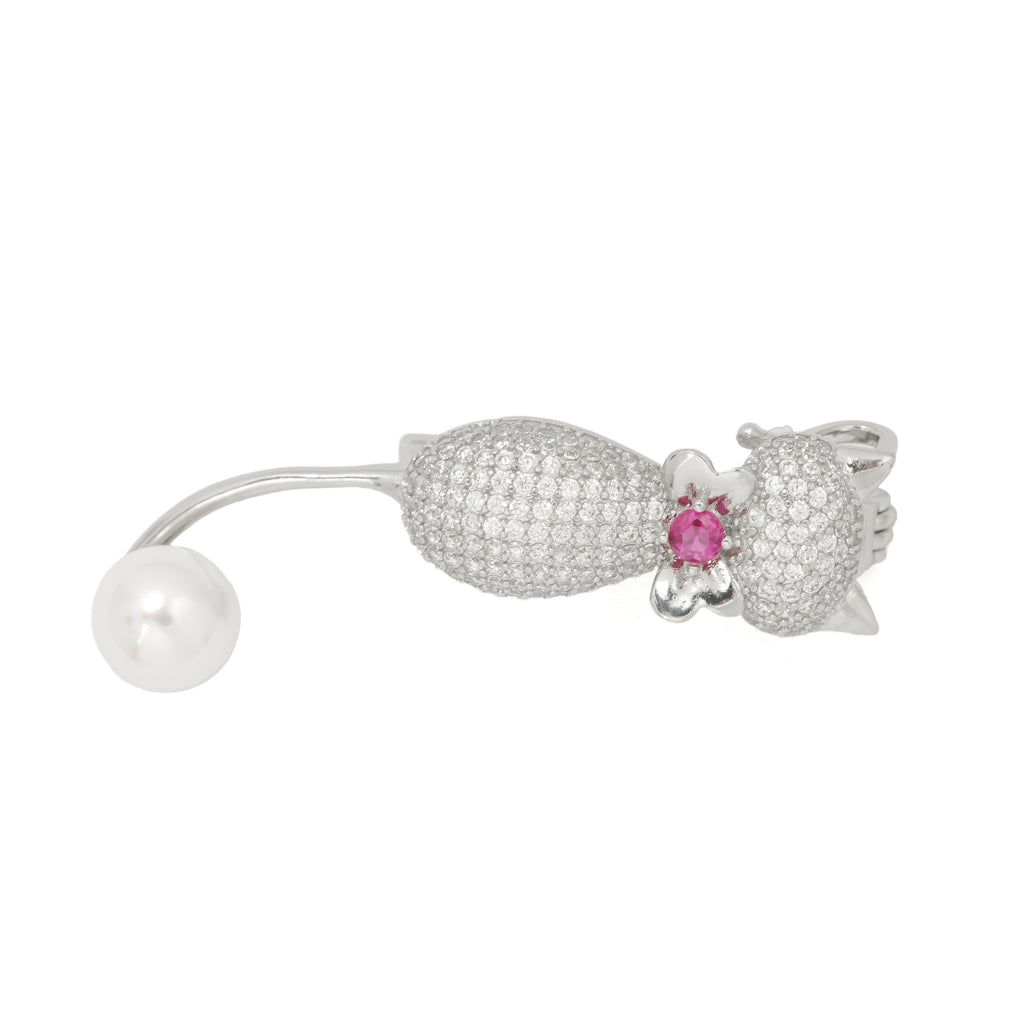 Bella Pearl Cat Brooch