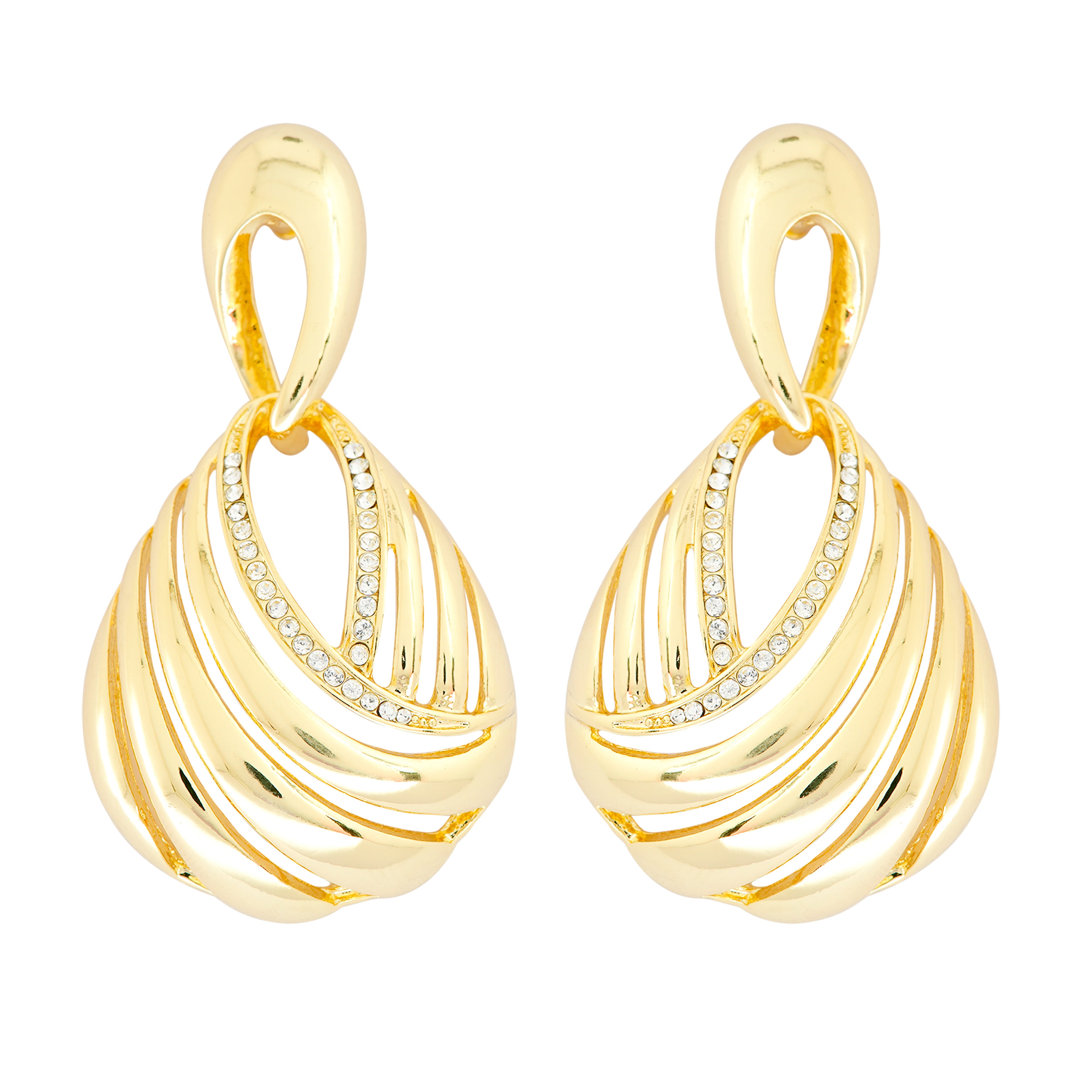 Crystal Drape Drop Earrings