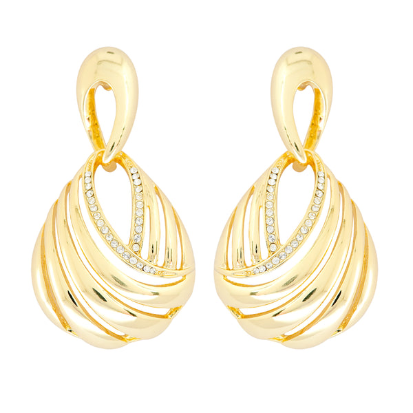 Crystal Drape Drop Earrings