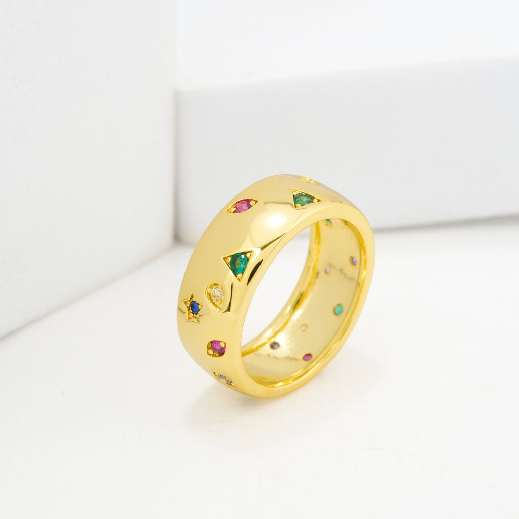 Celestial Gem Band Ring