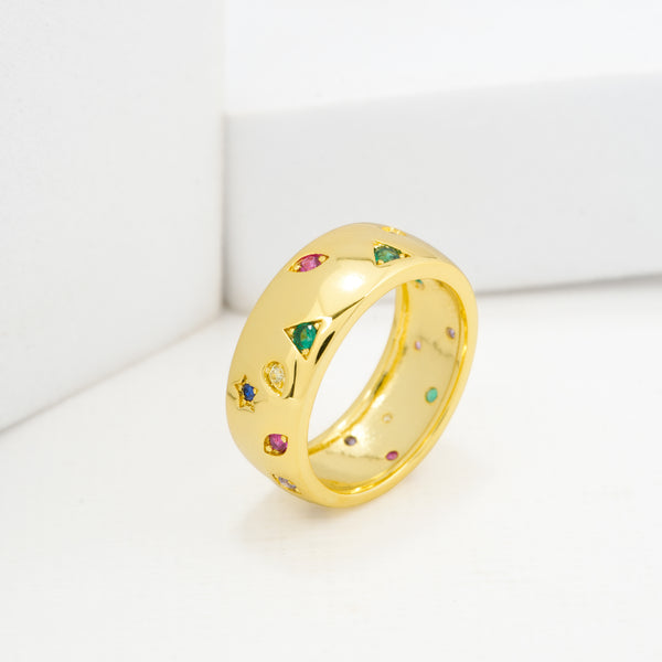Celestial Gem Band Ring