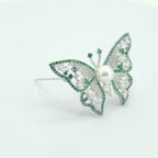 Emerald Flutter Brooch